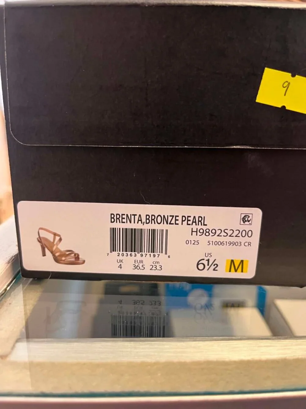 Naturalizer Women’s Btonze Pearl Brenta Heeled Sandal Size 6.5 - P1